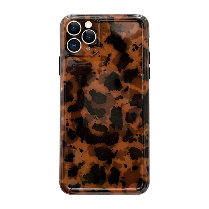 Nordic Style Retro Amber iPhone 17 Pro Max Case Compatible with Apple 16 Leopard Pattern 15 Shockproof 14 for Women