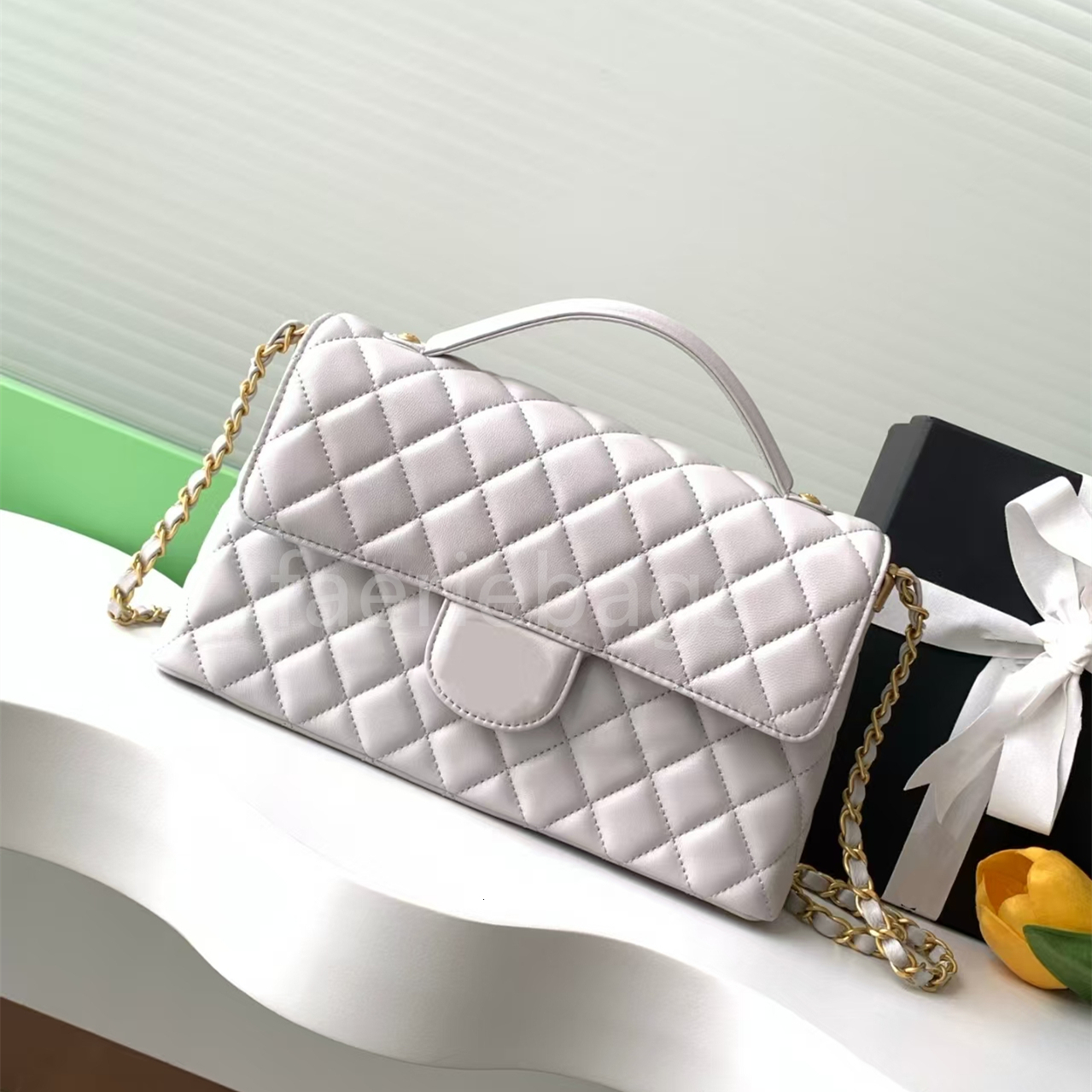 handbag Designer bag Classic bag Sheep skin bag luxury bag Genuine leather womens bag Shoulder Cross shoulder womens bag Fashion bag Small square bag whit box