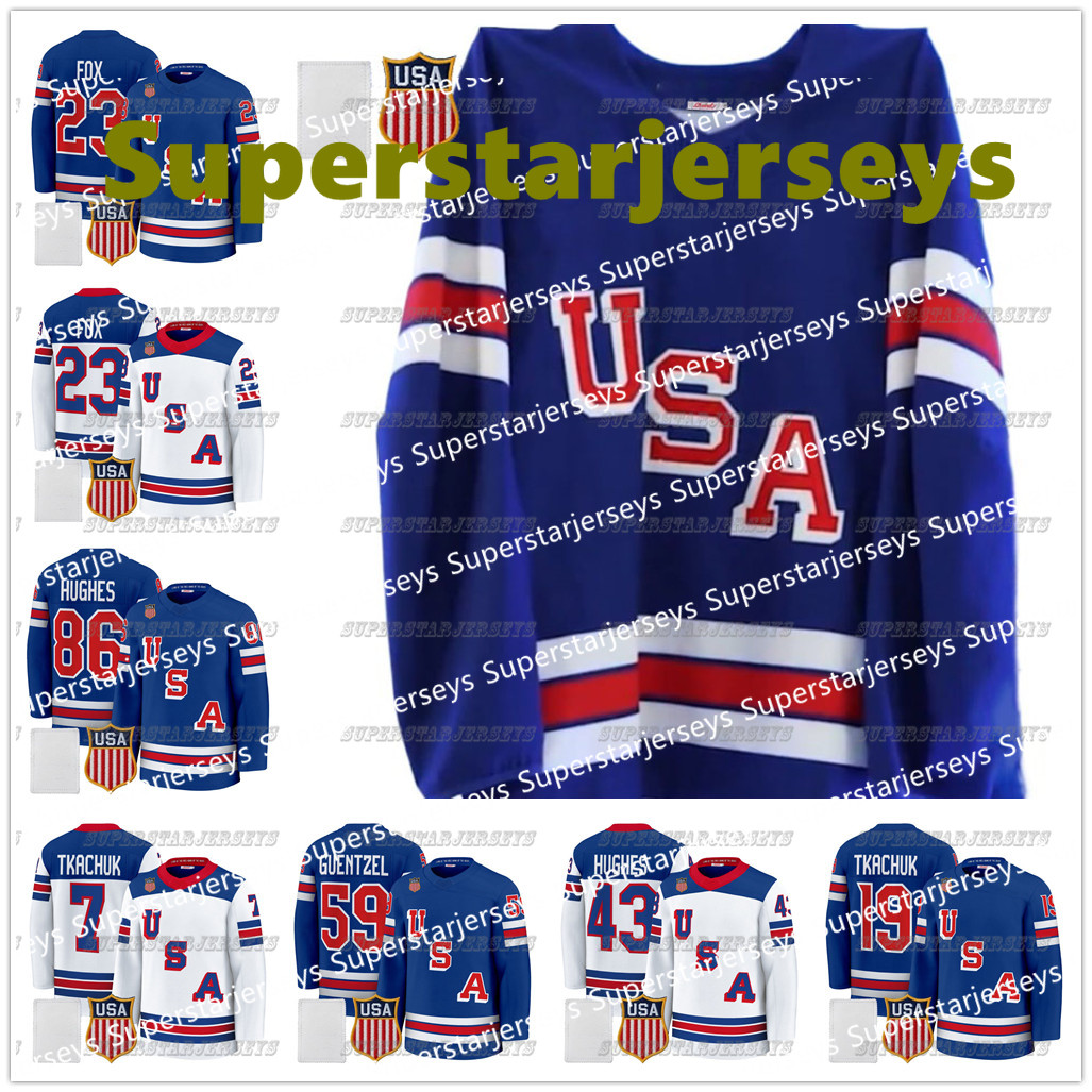 Personalized Custom Team USA 2026 Olympices Hockey Jersey Mens Matthew Tkachuk Clayton Keller J.T. Miller Jason Robertson Tage Thompson Cole Caufield Jack Eichel