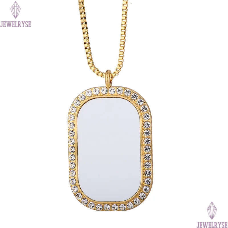 sublimation blank designer woman jewelry gold mens necklace party photo frame silver cross wing heart rhinestone pendant womens necklaces for gift