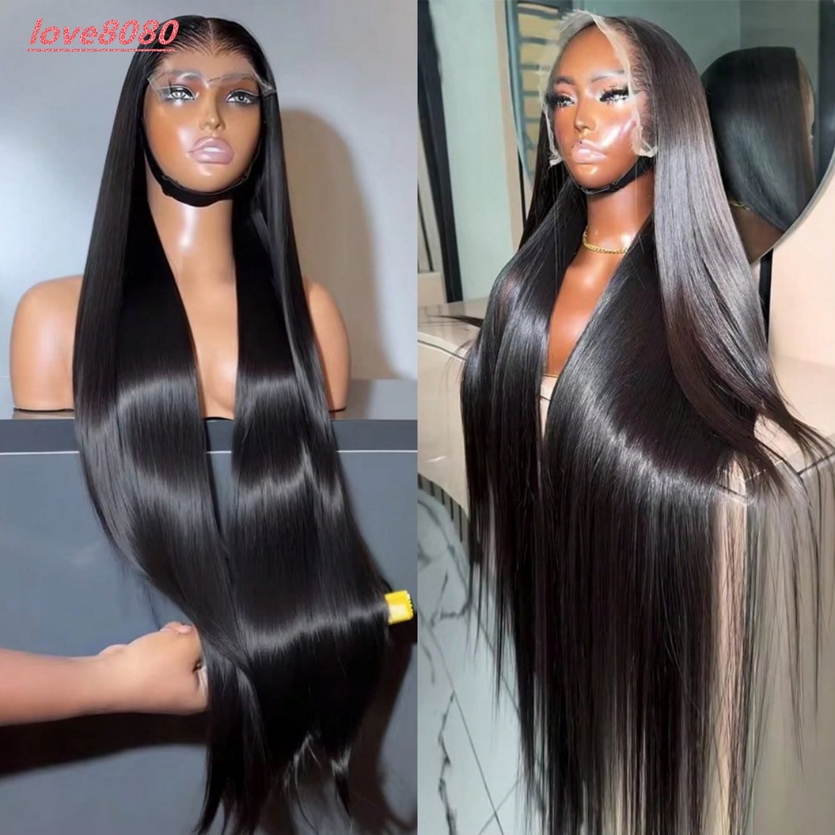 100 Human Hair Brazilian Raw Full Lace Front Wigs 250 Density HD Human Hair Wig 13x6 13x4 Pre-Plucked with Transparent Lace