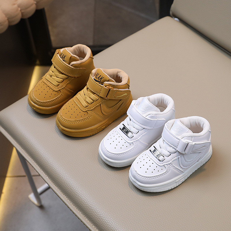 New design Shoes Spring and Autumn New Children's Sports shoes Boys High Top board Shoes Girls White Shoes Basketball shoes Free shipping