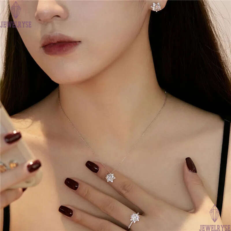 3pcs/set wed designer jewelry set for woman diamond necklace earring ring 925 sterling silver yellow zirconia water drop snake necklaces rings earring