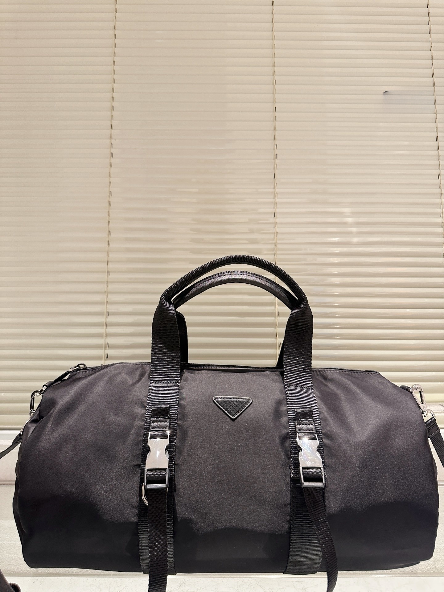 Hight Quality Men Fashion Duffle Bag Triple Black Nylon Travel Bags Mens Handle Luggage Gentleman Business Tote with Shoulder Strap Rave