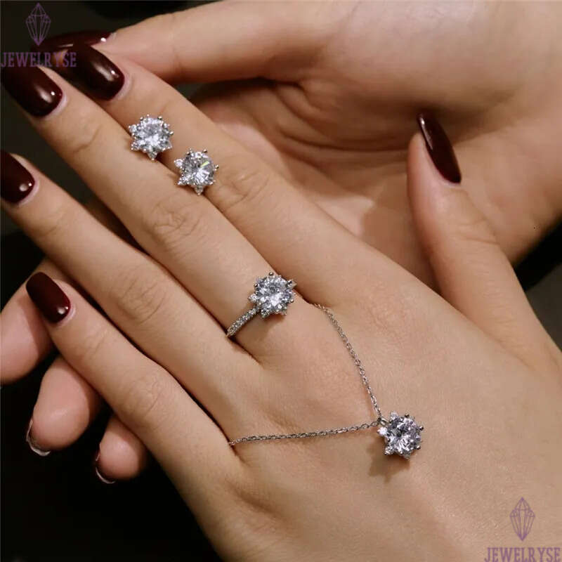 3pcs/set wed designer jewelry set for woman diamond necklace earring ring 925 sterling silver yellow zirconia water drop snake necklaces rings earring