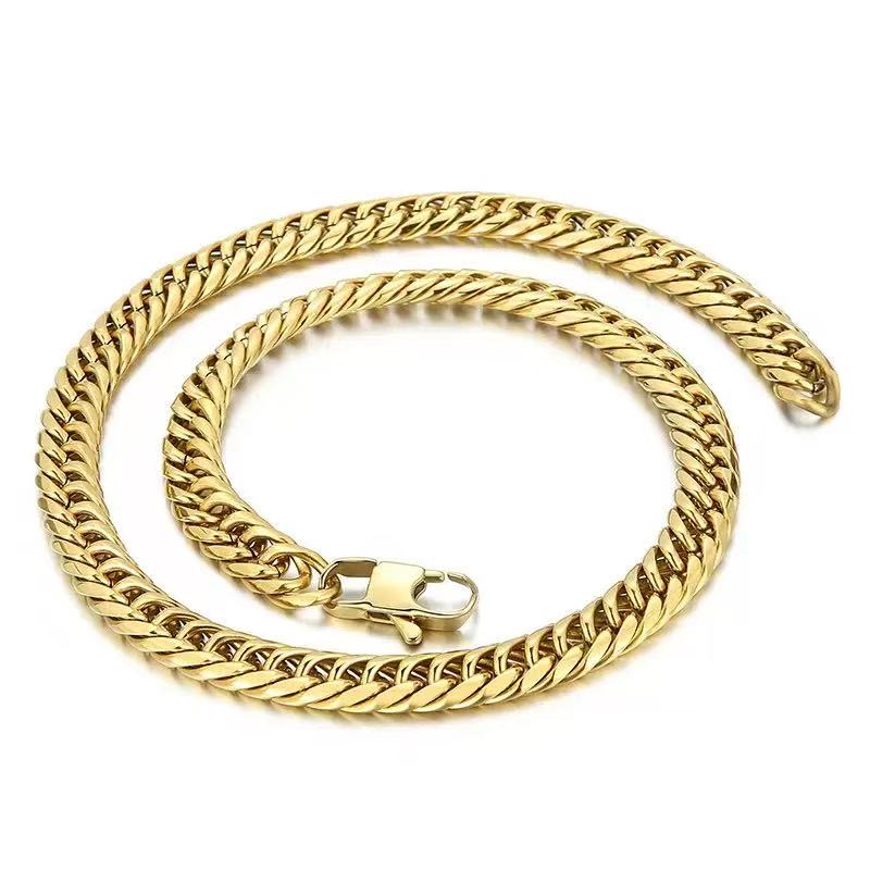 HipHop Jewelry 6mm 8mm 18K Gold Plated 925 Sterling Silver Cuban Chain Moissanite Diamond Iced Out Franco Necklace for Men