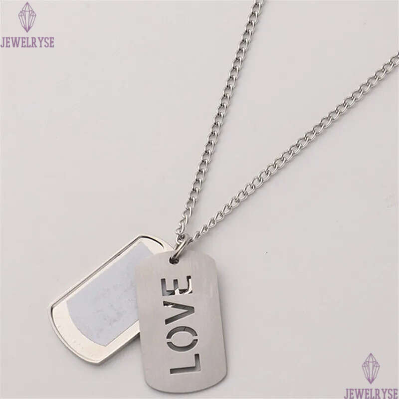 Fashion DIY Sublimation Blank Accessory Designer Necklace Woman Pierced LOVE Letters Jewelry Silver Plated Pendant Lovers Mens Necklaces Family Freind