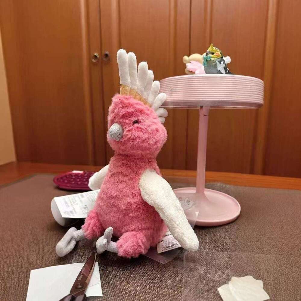 Dolls Plush Doll Squawkatoo Stuffed Toy pink parrot plush toy doll gift with tags