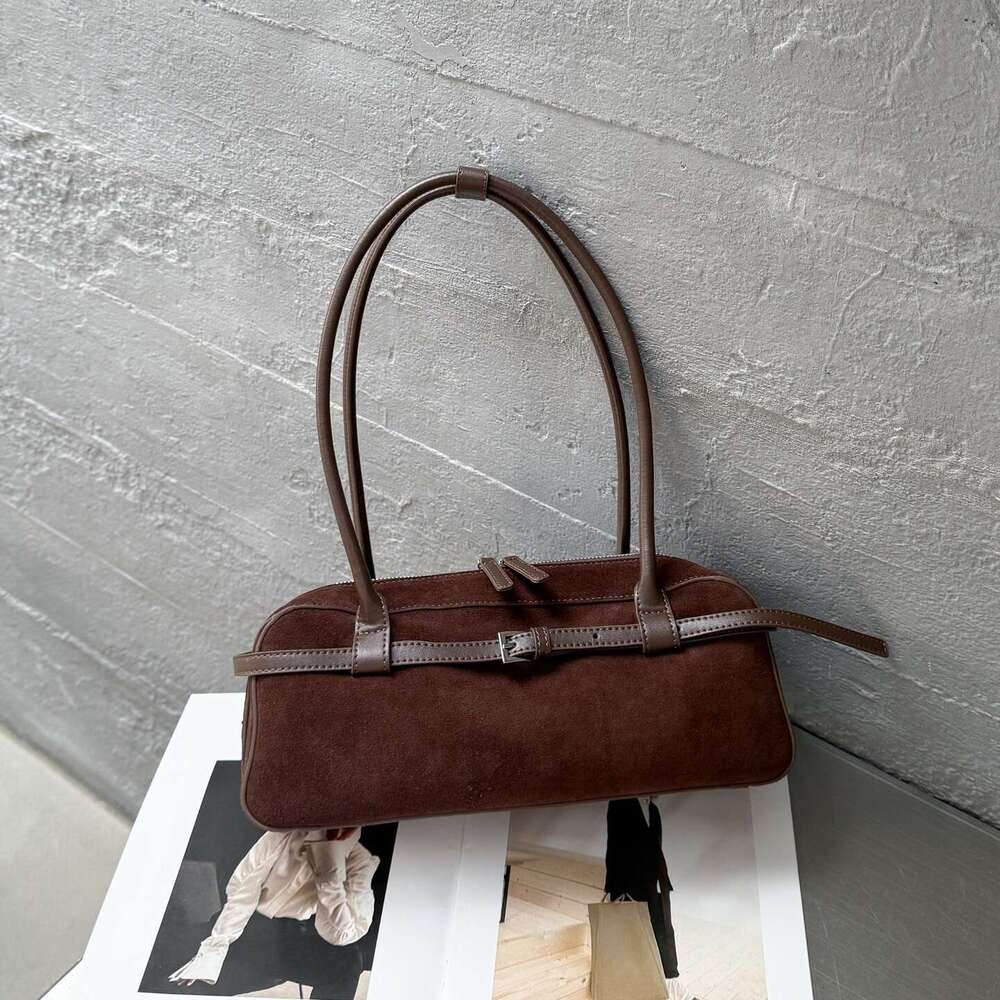 Luxury Bag Designer Shoulder Bags Totes Hobo Vintage Cowhide Baguette Autumn Winter New Suede Boston Bag Fashion Genuine Leather Handbag For Women