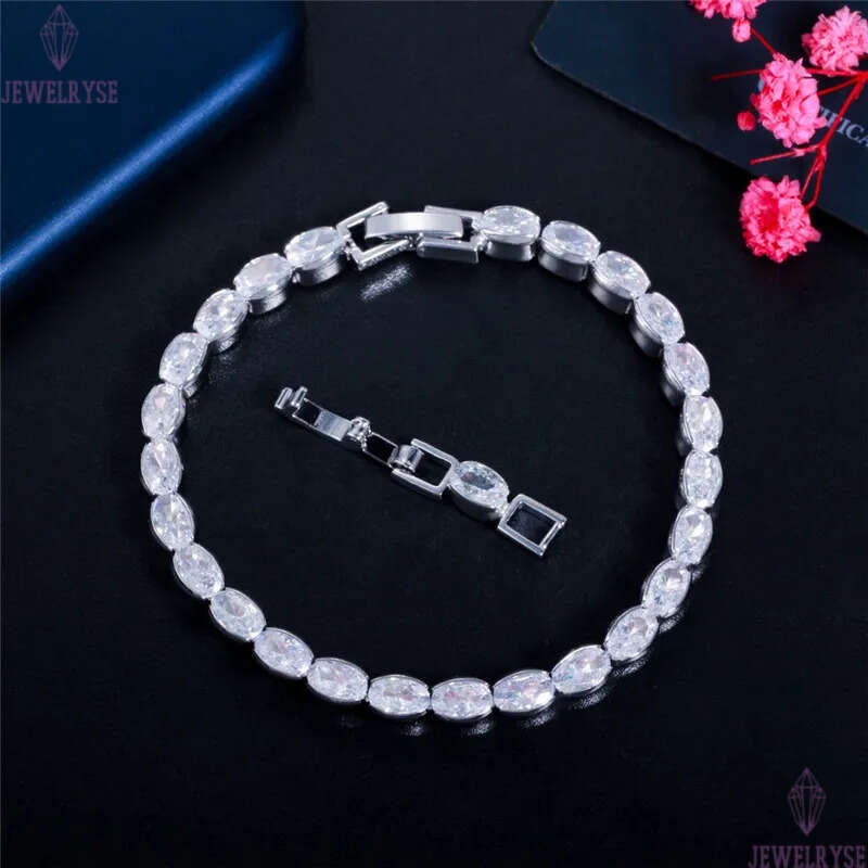 Charm Fashion AAA Cubic Zirconia Womens Tennis bracelet 18k Gold Silver Bracelets Copper Bracelet Luxury designer jewelry For Women Party Friend Teena