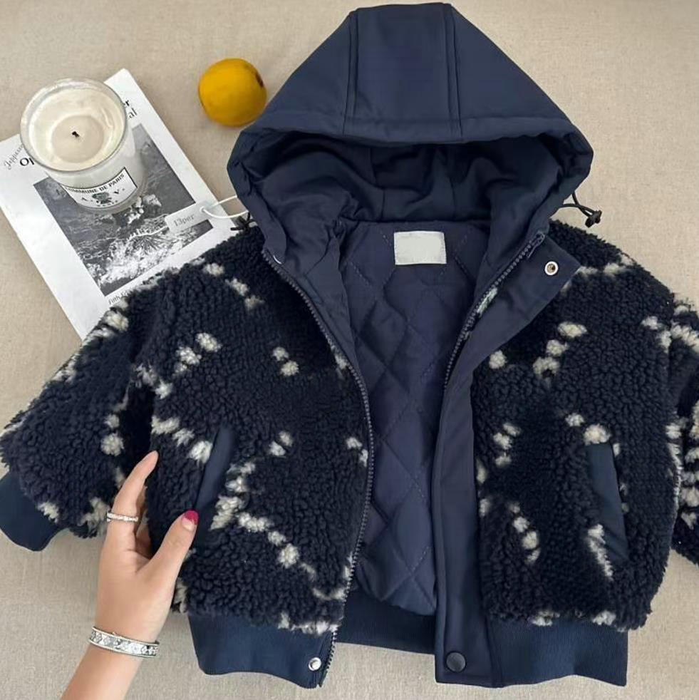 New Jacket Coat Autumn Winter Top Boys Outerwear Cotton Jackets Baby Coat Girls Outwear Windbreaker Warm Clothes Outside Sport Kids Clothing Outerwear A008