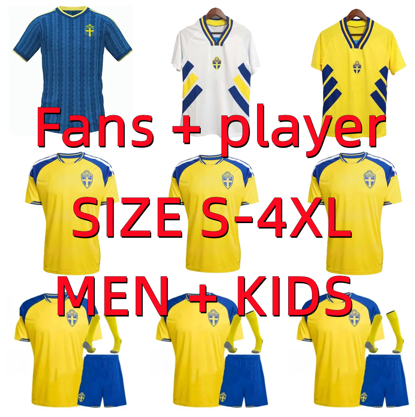 2026 2027 Sweden Ibrahimovic Soccer Jerseys player version 25 26 27 National Team DAHLIN BROLIN INGESSON Football Shirts men kids kit RETRO 1988 1994 LARSSON JANSSON