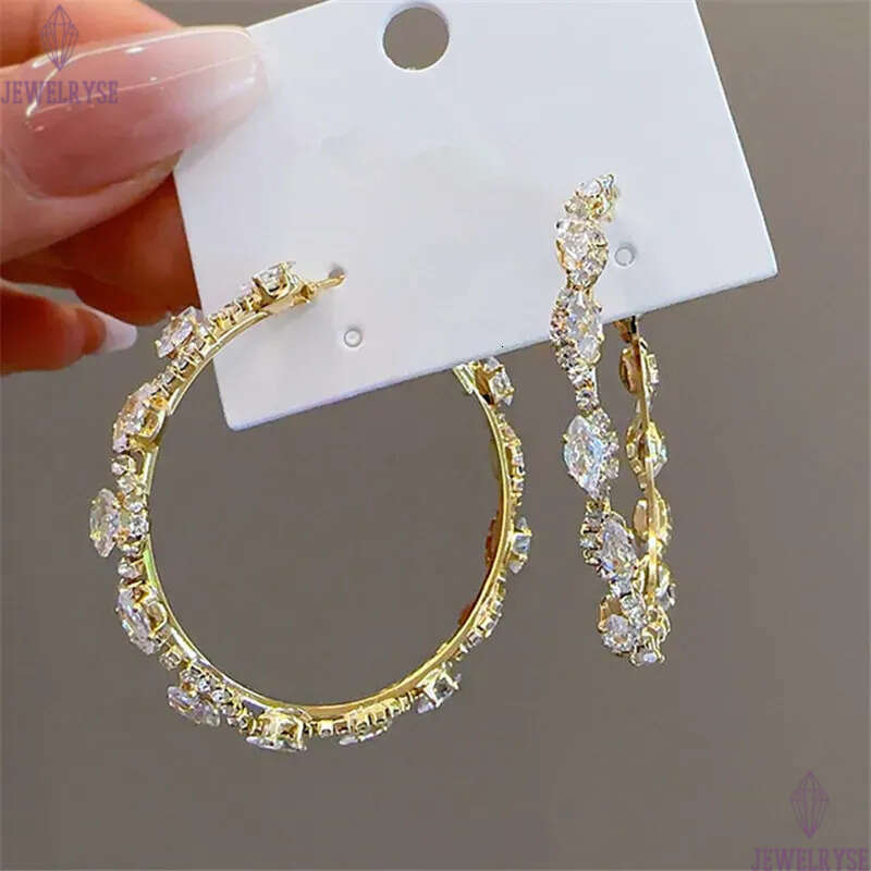 Fashio South America Hoop earrig desiger for woma AAA Cubic Zircoia 18k Gold Plated Earrigs Copper Jewelry Silver Circle Earrigy Valeties Day For