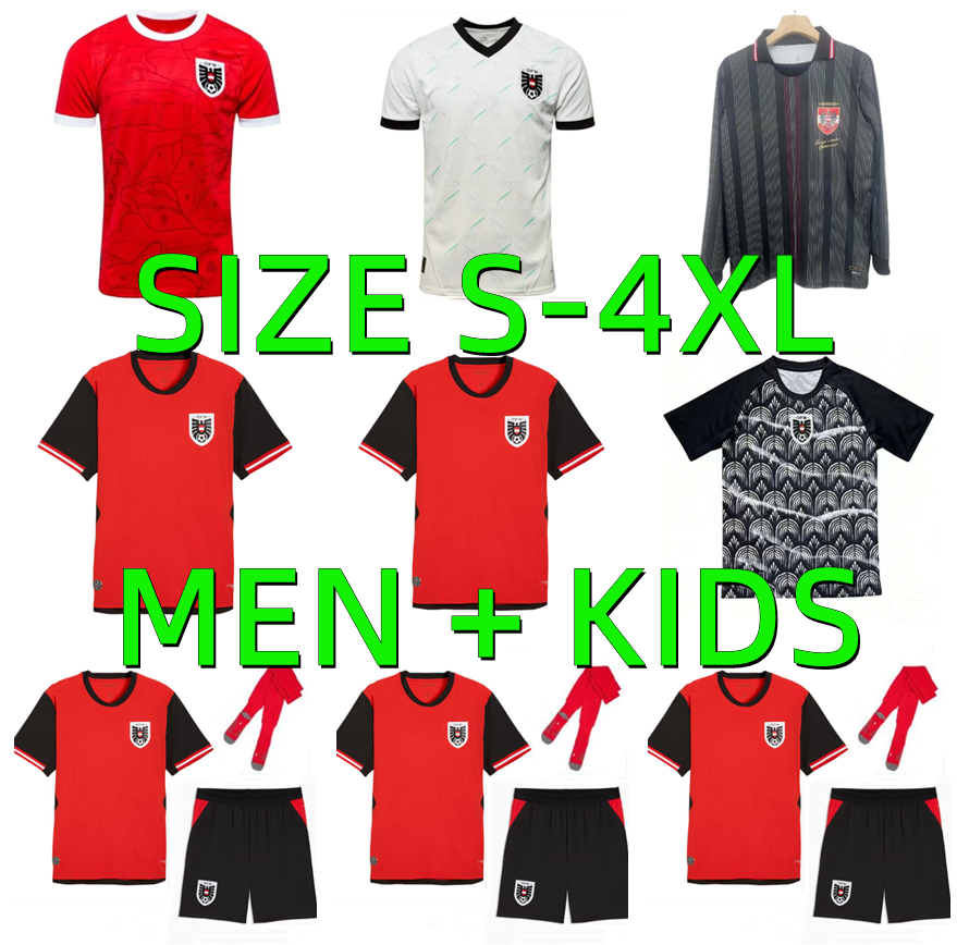 XXXL 4XL 2026 2027 Austria Soccer Jerseys 26 27 Souvenir Arnautovic Home Alaba Camisetas De Futbol Sabitzer Lienhart Pre match Football Shirt uniform Men kids kit
