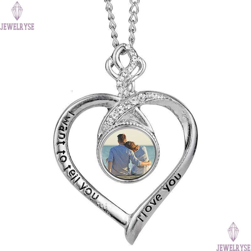 Thermal Transter Sublimation Blanks Necklaces Heart Wing Cross Pendants Designer Jewelry DIY Silver Plated Christmas Valentines Day For Women Choker N