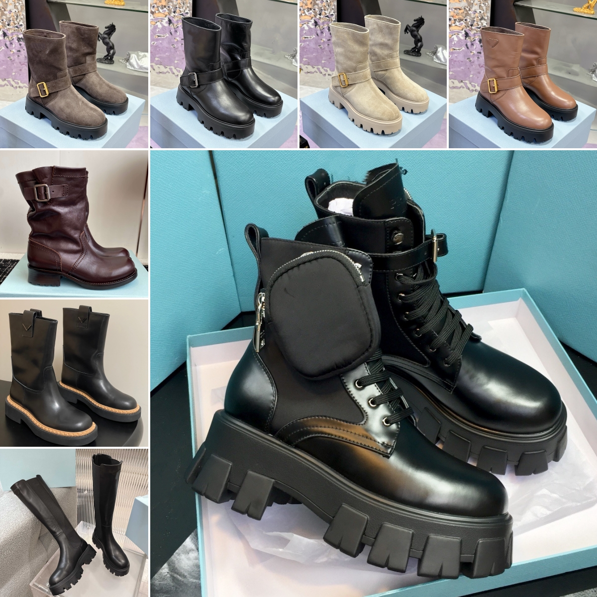 designer boots snow boots women boots mens boots designer boot ankle leather boots winter boots round toe lace-up short boots womens designer knight boots