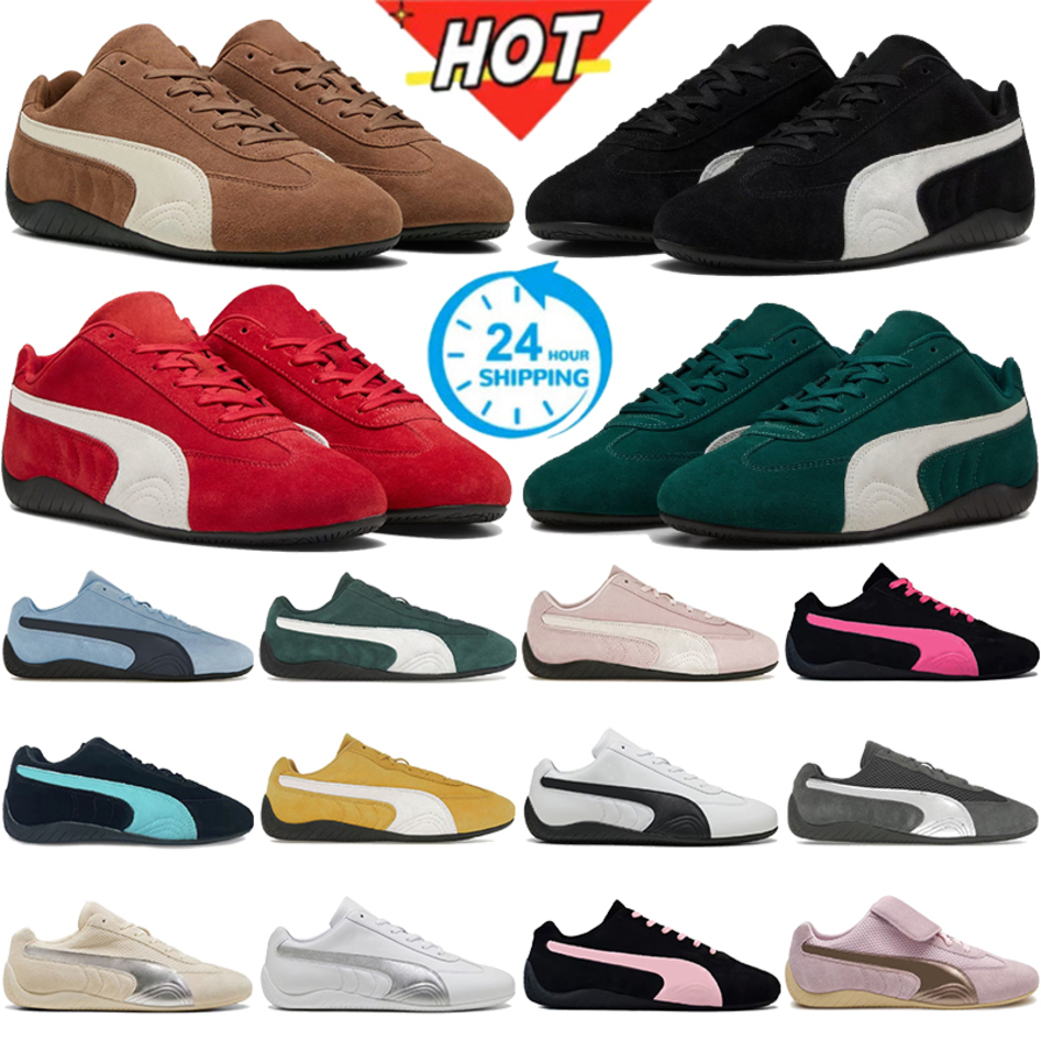 Shoes Mens Designer Speedcats Suede Driving Shoe Womens Sneakers White Black Silver Leather Premium Shadow Gre pumaspeedcat pumas pumax pumasneaker EDGI