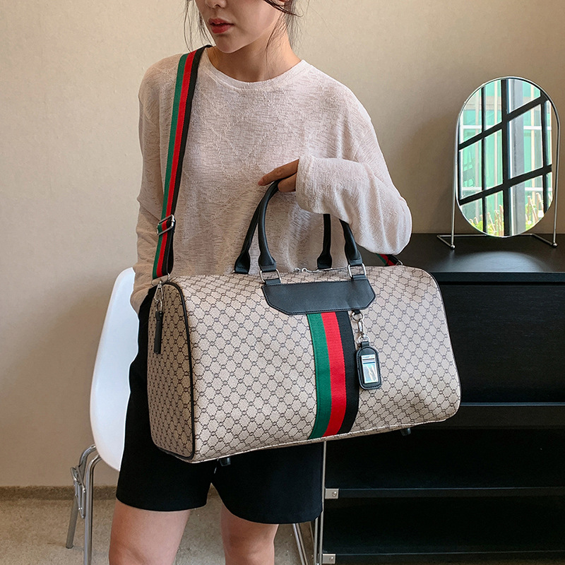 Designer Duffel Bags Women's 2025 New Color-Block Waterproof Travel Bag with Large Capacity - Gym & Business Organizer Bag for Fitness and Travel