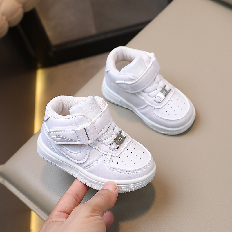 New design Shoes Spring and Autumn New Children's Sports shoes Boys High Top board Shoes Girls White Shoes Basketball shoes Free shipping