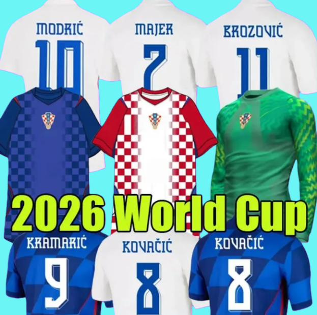 2026 World Cup Croatia National Team New Soccer Jersey Uniform MODRIC KOVACIC PASALIC PERISIC Men Home Away gk football shirt