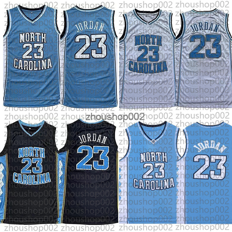 Stitched North Carolina Tarr Heels Basketball Jerseys 23 Michael UNC College Jersey Black White Blue shirt Men