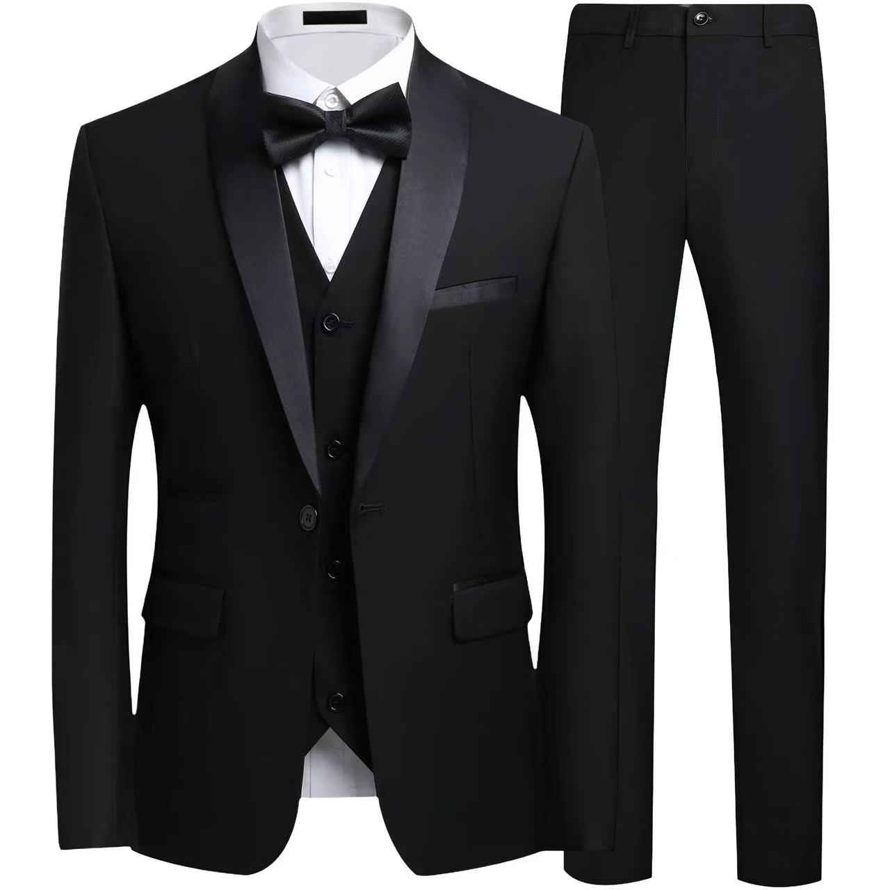 T2577 Men's Suit Set, 2025 Spring/Autumn Classic Wedding Best Man Attire, Professional Formal Wear