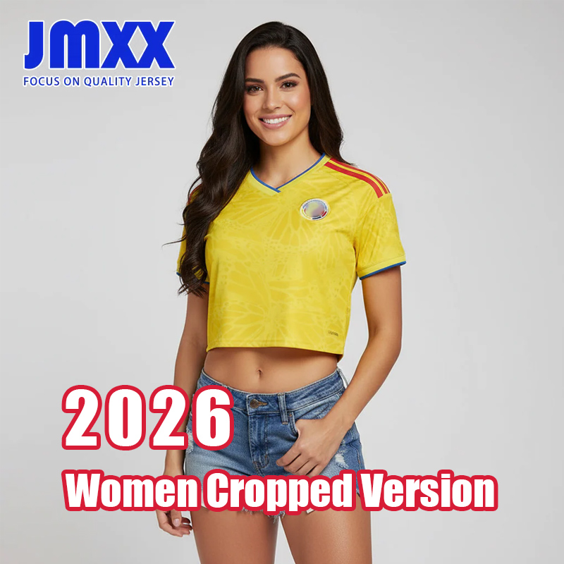 JMXX Women Version 2026 World cup Colombia Cropped Female Soccer Jerseys Home Away Third Special Uniforms Girl Jersey Football Shirt 26 27