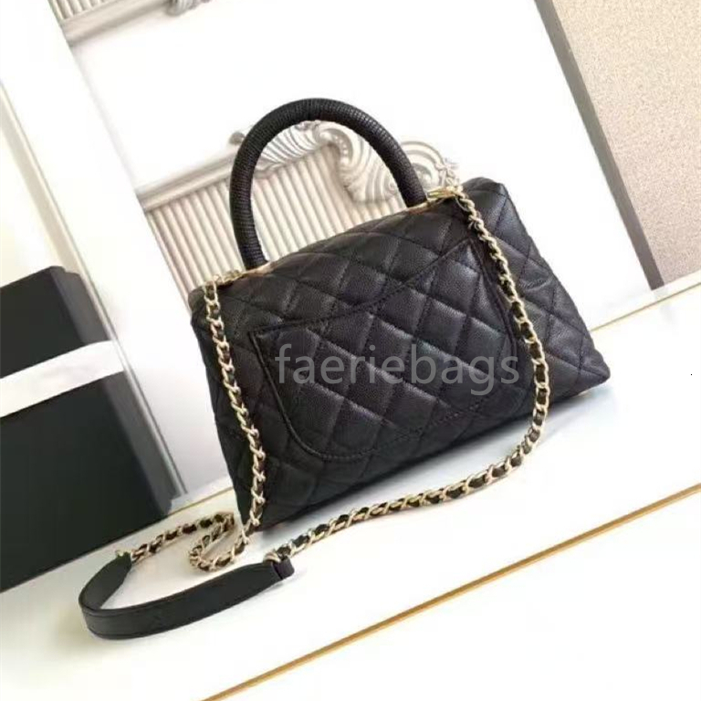 Designer bag top quality embossed calf leather with handle shoulder bag crossbody bag handbag lid bag top metal classic style complete set of packaging luxury bag box