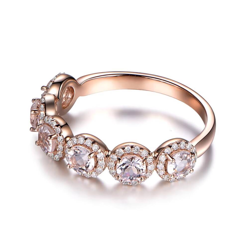 Elegant Smokey Quartz Cut 925 Sterling Silver Engagement Band Ring Halo Womens Wedding Jewelry Featuring Morganite