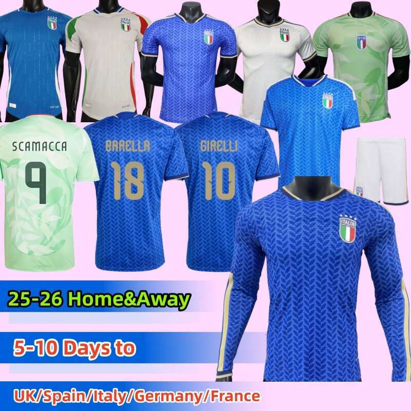 Maglia italyjersey 2026 2027 soccer jerseys Locatelli VERRATTI GIRELLI TONALI GOALKEEPER BARELLA Bastoni 24 25 26 italia football kit men kids shirts PELLEGRINI