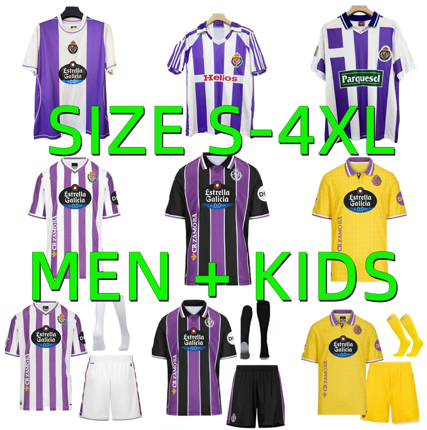 25 26 Real Valladolid Soccer Jerseys 1984 1995 1996 Retro LATASA AMATH CHUKI PETER MARCOS ANDRE 2025 2026 J.DELGADO V.MESEGUER J.PONCEAU Football Shirts Men kids kits