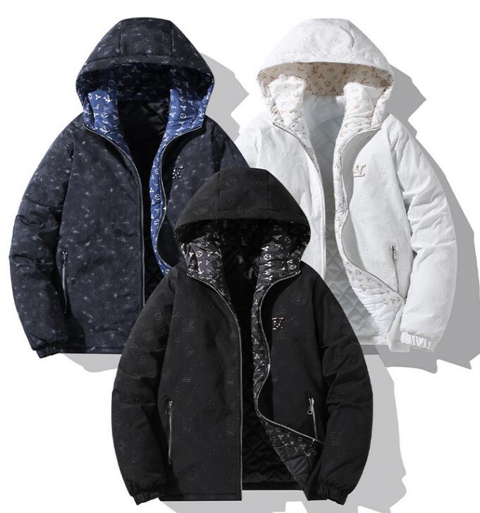 luxury thin cotton-padded jackets for men designer jacket windbreaker embossing autumn winter hooded mens coat