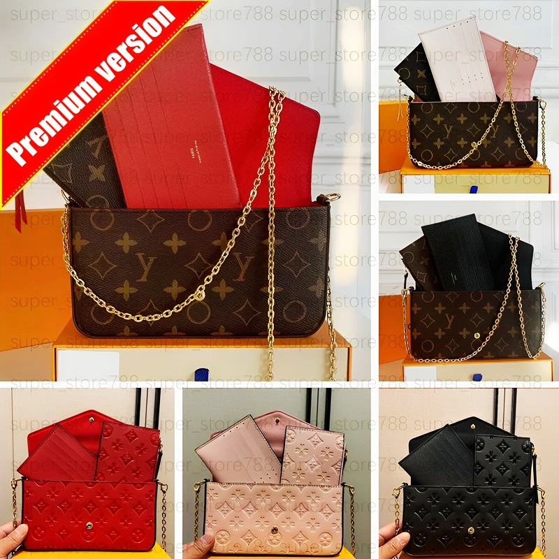 Luxury Designer Crossbody Shoulder Bag Womens Designer HandBag Floral Flap Clutch Bag Embossed Monogram Tote Bag High End Wallet Vintage Card Holder 10A