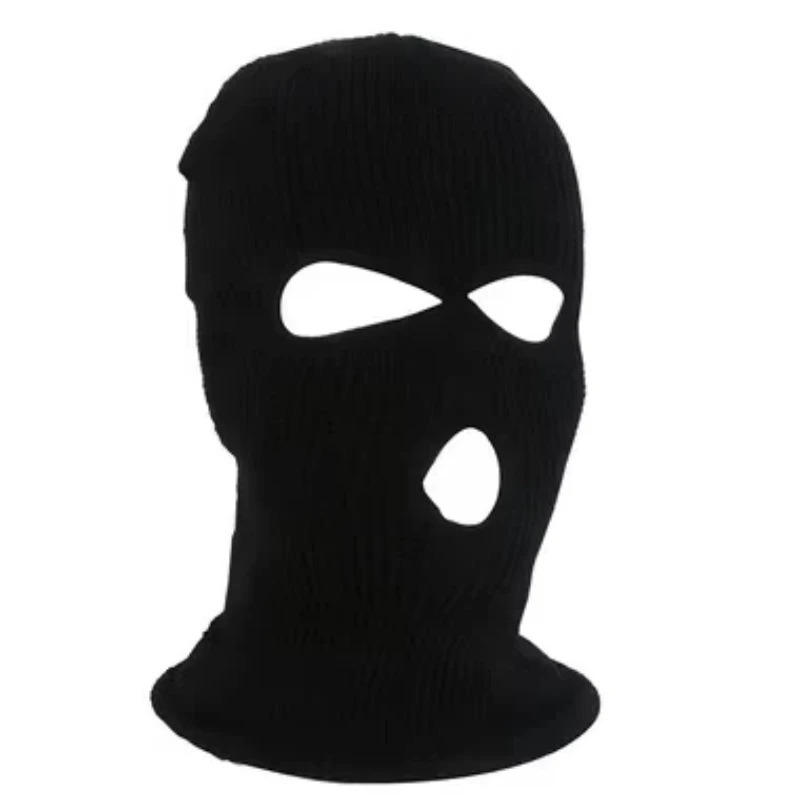 Motorcycle Windproof Full Face Knit Hats Custom SkiMask Men Warm Wool Balaclava embroidery Winter hats Knitted 1/3Holes Ski Mask 251128