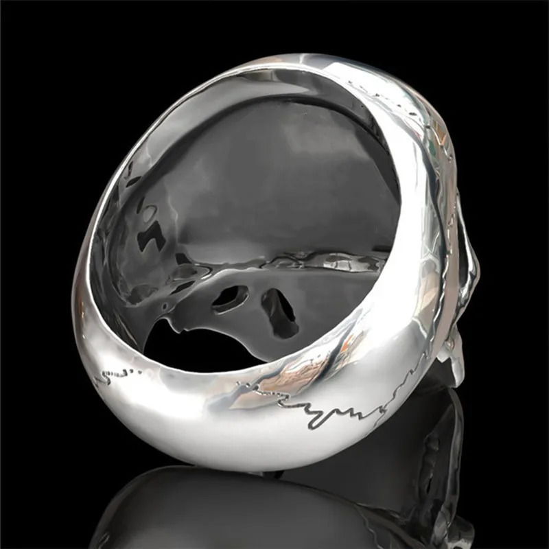 Hip-Hop Mens Biker Rings Ghost Head Skull Rings for men Gothic Punk Metal Rock Biker Jewelry Accessories Wholesale 251205
