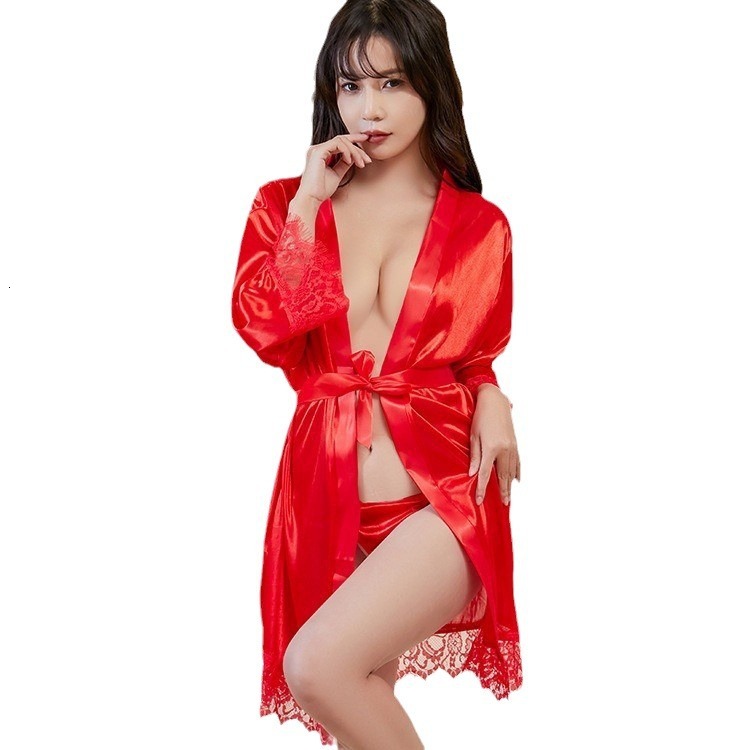 Designer's Luxurious Enhanced And Alluring Underwear, Fashionable Style, Bathrobes, Sexy Ice Silk Pajamas, Family Pajamas