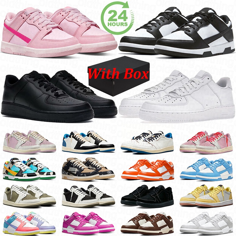 with box running shoes for men women designer triple white sneakers mens trainer black wheat brown pink olive