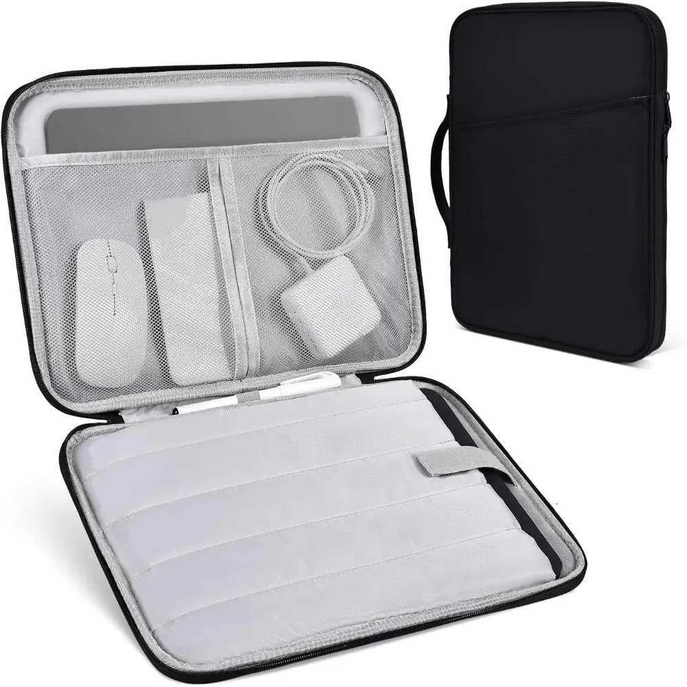 With Handle Portable Laptop Bags Lightweight Ultra Thin Laptop Case Dual Zipper Multi-Layer Computer Notebook Sleeve TravelT251208