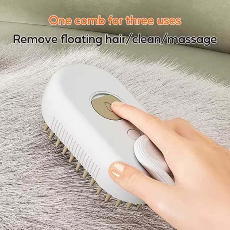 Hot Cat Dog Pet Spray Massage Brush One Button Steam Spray Folding Rotatable Floating Hair Bath Hair Removal Brush Comb M251208 - view 5