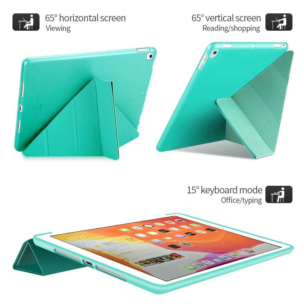 For iPad mini 2 3 Case 79inch Tri-Fold Y Deformation Silicone Tablet Cases For Funda iPad mini 4 5 Generacion Tablets Cover C251208