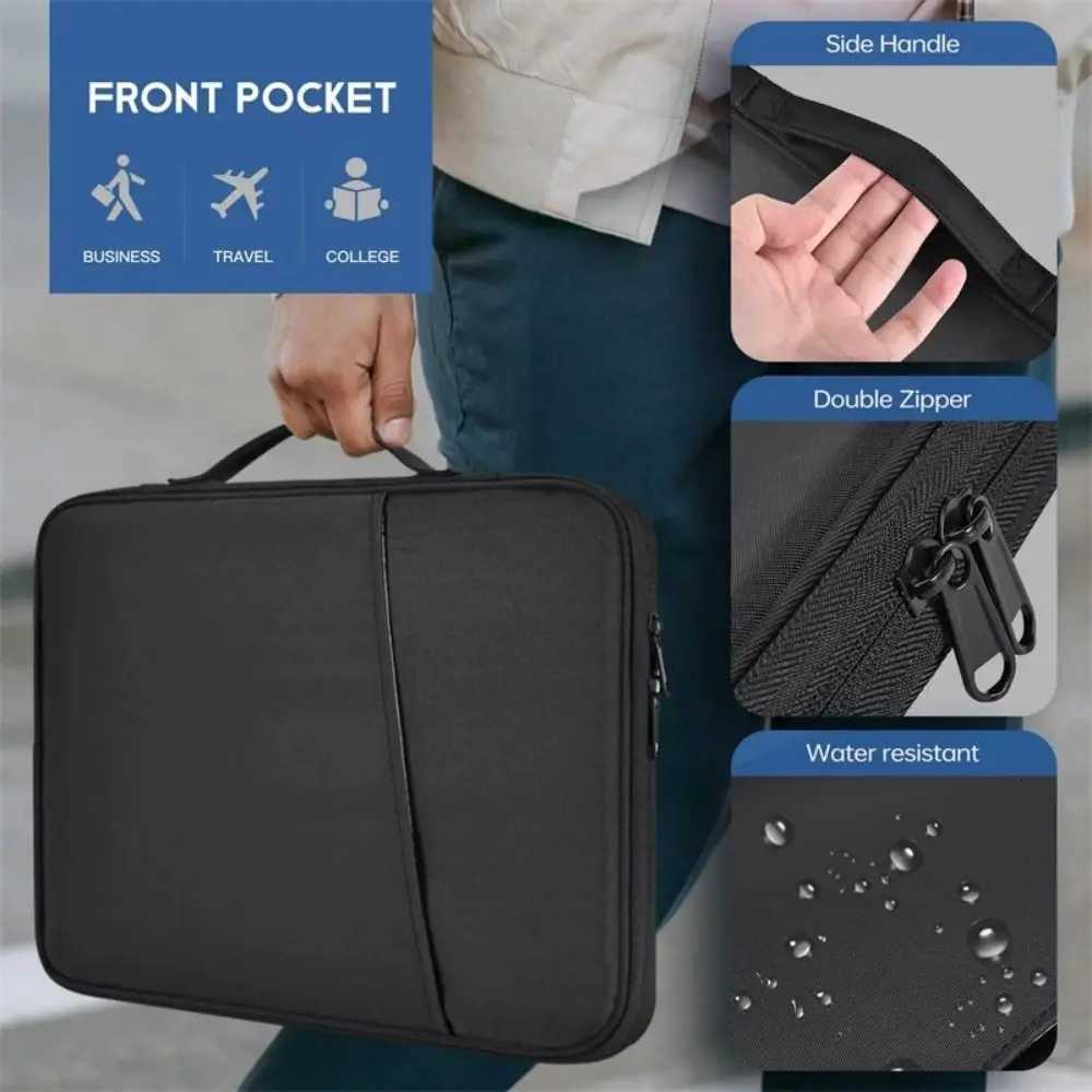 With Handle Portable Laptop Bags Lightweight Ultra Thin Laptop Case Dual Zipper Multi-Layer Computer Notebook Sleeve TravelT251208