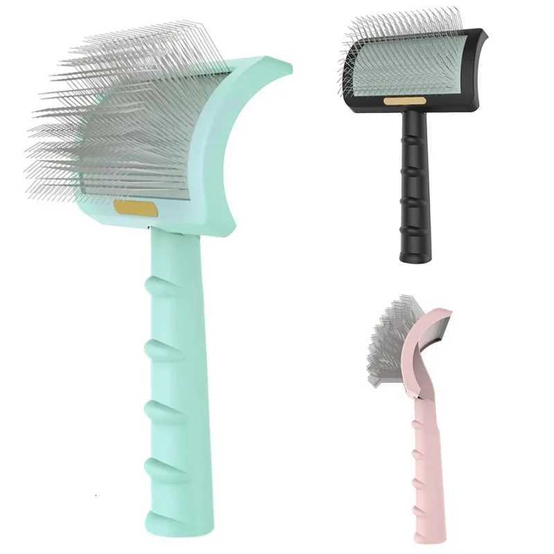 Pet Grooming Comb Shedding Hair Remove Needle Brush Slicker Massage Easy To Cleaning Large Dog Cat Fluffy Hair Tool Pet Supplies M251208 - view 3