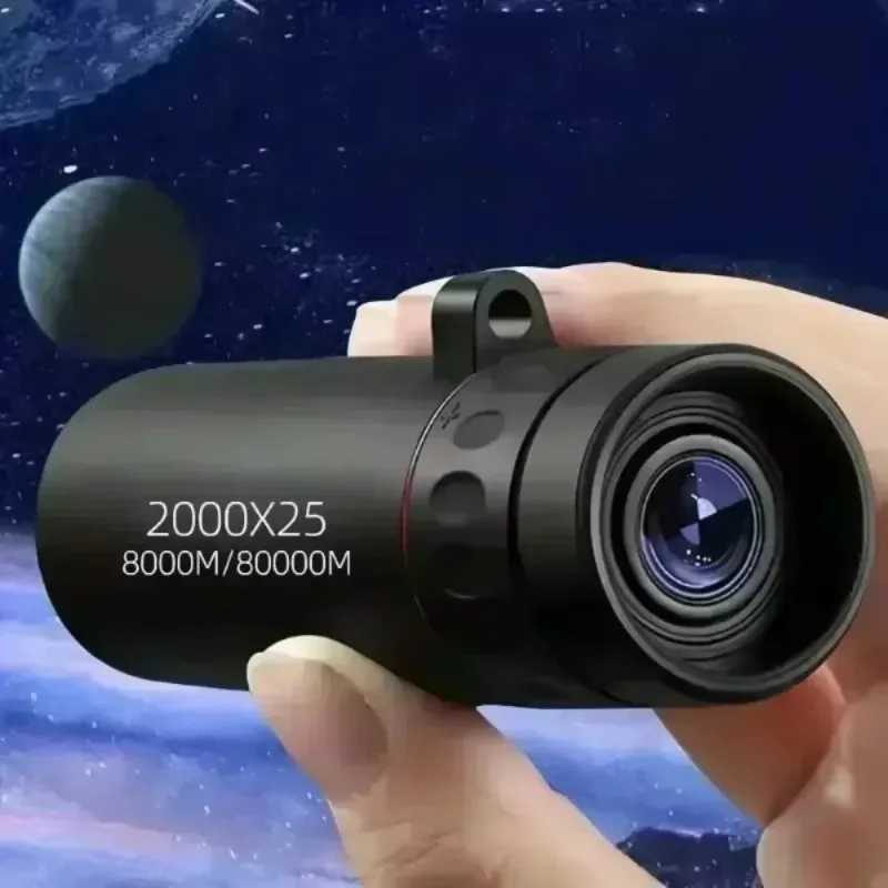 2025 2000X25 HD Monocar Telescope Cpact Portable for Travel Hiking Fishing Camping Stargazing Concerts Bird Watching C251208