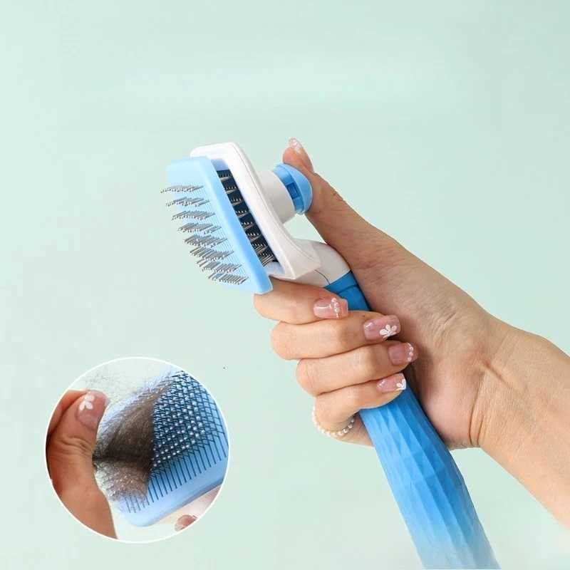 Self-Cleaning Slicker Brush for Dogs Cats Gentle Pet Grooming Brush for Shedding Massaging Detangling Lightweight Hair M251208 - view 5