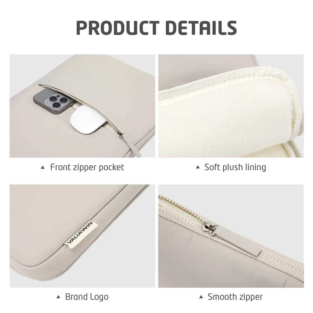 Plush Laptop Sleeve for 13 15 16Inch MacBook Air/Pro Dell HP Cute Fluffy Soft Case for Women Fashion Protective Laptop BagT251208