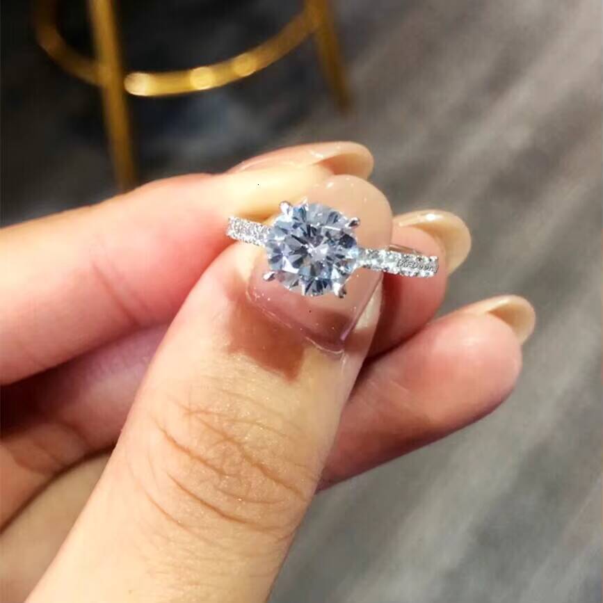 1Ct Round 3Ex Cut White IGI Certified Jewelry Lab Grown Diamond Ring 18K Gold