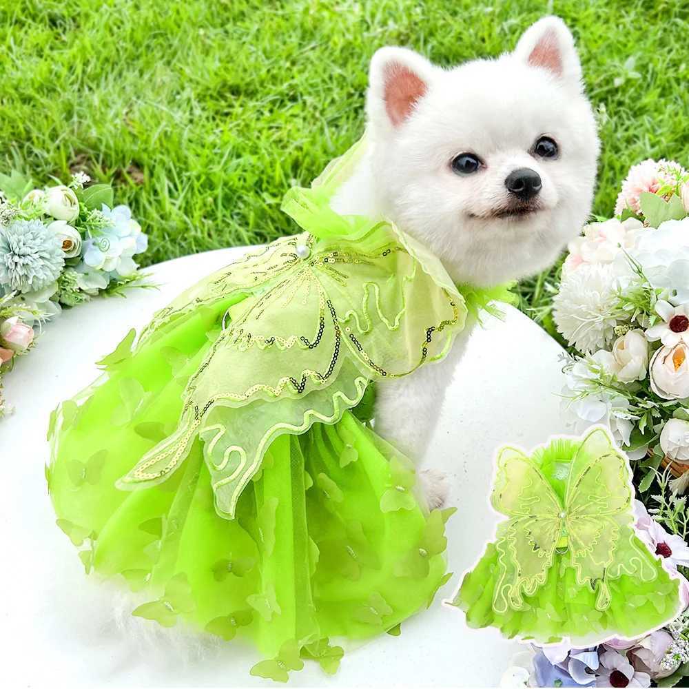 Summer Pet Princess Clothes Pet Dog Dress For Dogs Skirt Summer Dog Wedding York chihuahua poodle For Dogs Skirts Cat Dresses M251208
