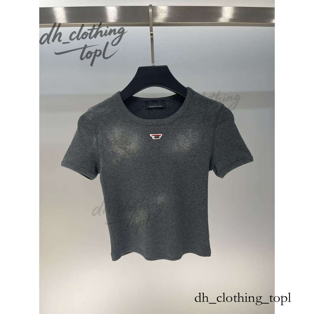 Diseals Vest Womens T-Shirt Designer Hong Kong Style Deasels Vest Spicy Girl Slim Fit Short Top Design Sense Niche Sleeve High Quality Trendy Women's Vest 617