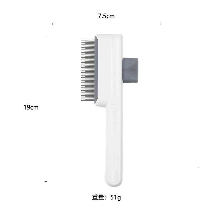 One-Click Self-Cleaning Pet Hair Removal Comb for Cats Dogs Grooming Mass Flea Comb for Short Long Hair Pets M251208 - view 7