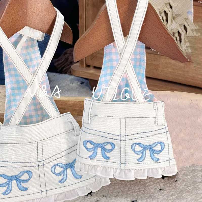 Pet Autumn/Winter Sweet Bow Embroidered Cowboy Strap Skirt Simple Small Dog Teddy Dress for Small Dogs Puppy Clothes M251208